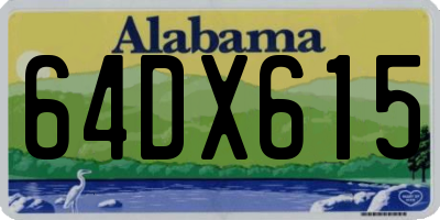AL license plate 64DX615
