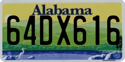 AL license plate 64DX616