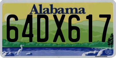 AL license plate 64DX617