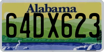 AL license plate 64DX623
