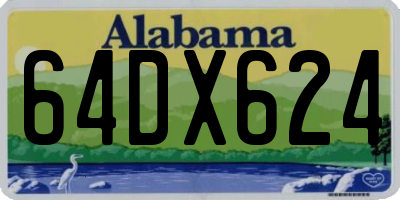 AL license plate 64DX624