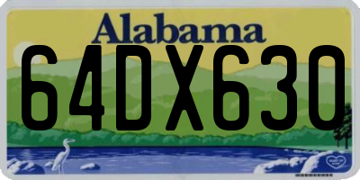 AL license plate 64DX630