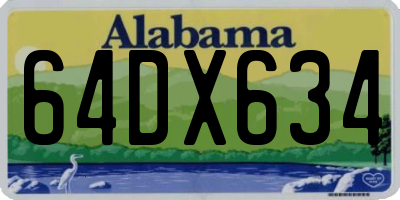 AL license plate 64DX634