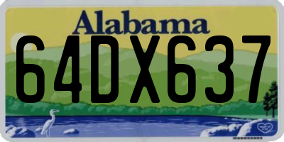 AL license plate 64DX637
