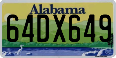 AL license plate 64DX649