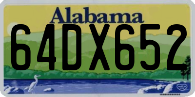 AL license plate 64DX652
