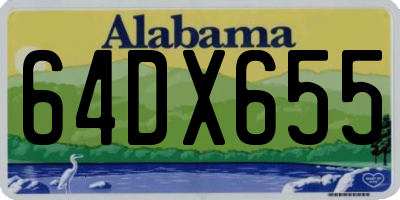 AL license plate 64DX655