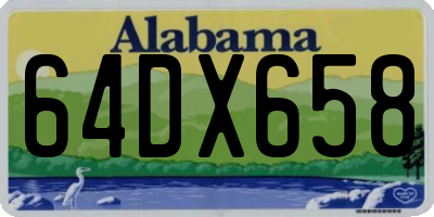 AL license plate 64DX658