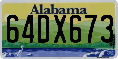 AL license plate 64DX673