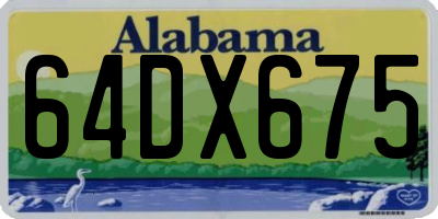 AL license plate 64DX675