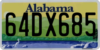 AL license plate 64DX685