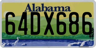 AL license plate 64DX686