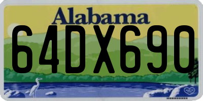 AL license plate 64DX690
