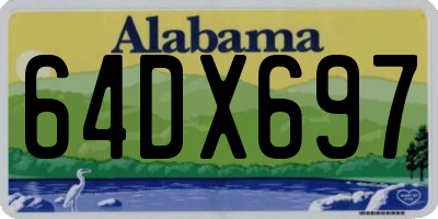 AL license plate 64DX697