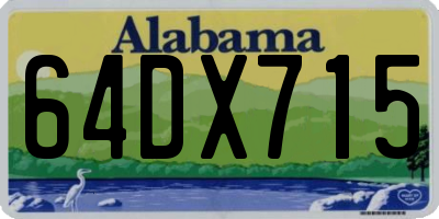 AL license plate 64DX715