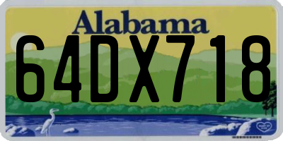 AL license plate 64DX718