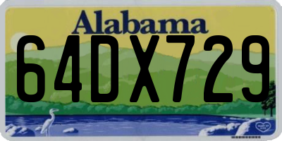 AL license plate 64DX729
