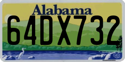 AL license plate 64DX732