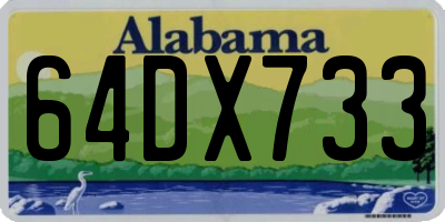 AL license plate 64DX733