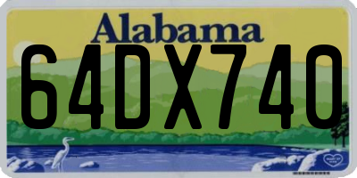AL license plate 64DX740