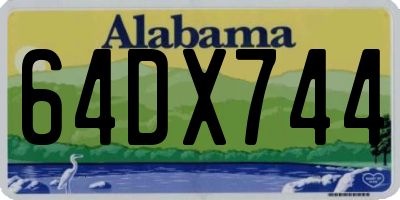AL license plate 64DX744