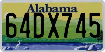 AL license plate 64DX745
