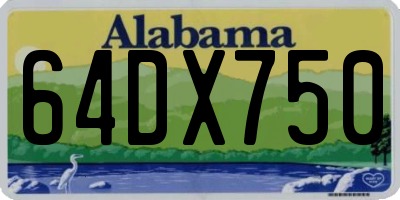 AL license plate 64DX750