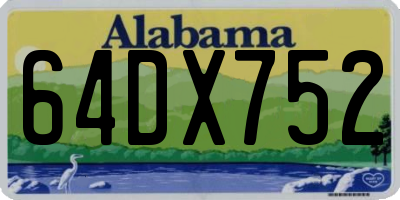 AL license plate 64DX752
