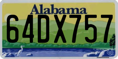 AL license plate 64DX757