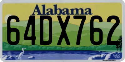 AL license plate 64DX762