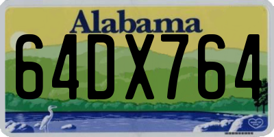 AL license plate 64DX764