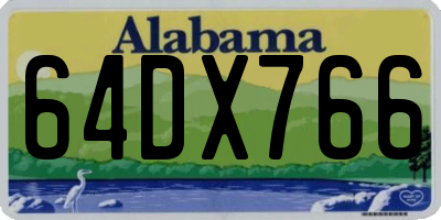AL license plate 64DX766