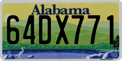 AL license plate 64DX771