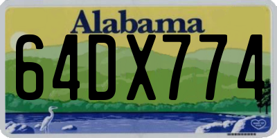 AL license plate 64DX774
