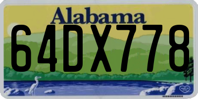 AL license plate 64DX778
