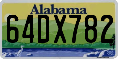AL license plate 64DX782