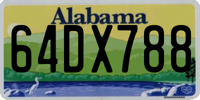 AL license plate 64DX788
