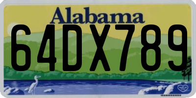 AL license plate 64DX789