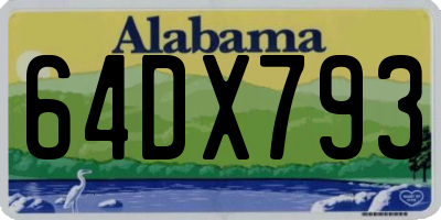 AL license plate 64DX793