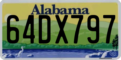 AL license plate 64DX797