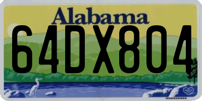 AL license plate 64DX804