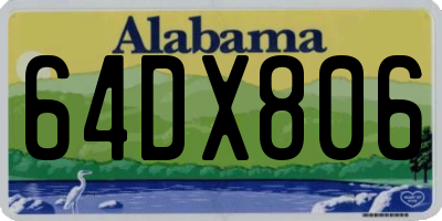 AL license plate 64DX806