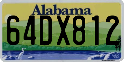 AL license plate 64DX812