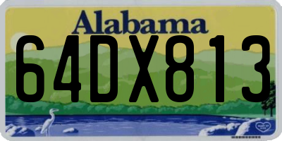 AL license plate 64DX813