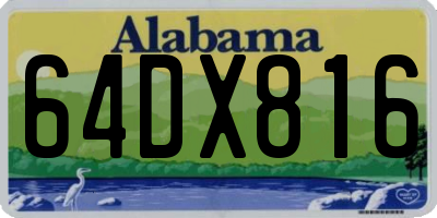 AL license plate 64DX816