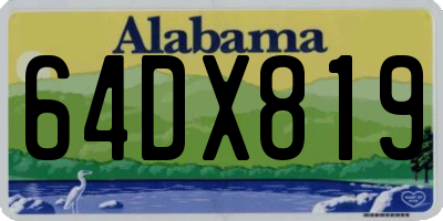 AL license plate 64DX819