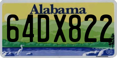 AL license plate 64DX822