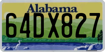 AL license plate 64DX827