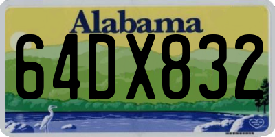 AL license plate 64DX832