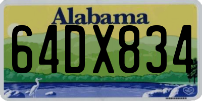 AL license plate 64DX834